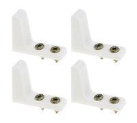 Create idea 2 pares de estabilizadores de asiento de inodoro tambaleantes sueltos, amortiguadores para evitar que los ancianos y discapacitados se deslicen con tornillos, plástico blanco