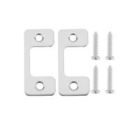 Create idea 2 Piezas de Placa de Impacto Ajustable para Puertas Exteriores Placa de Refuerzo de Marco de Puerta de Acero Inoxidable 201 con Tornillos 57x25,6x25mm 5x25mm