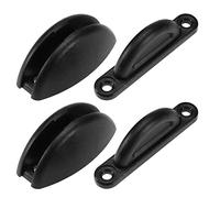Create idea 2 Piezas de retenedor de Puerta de Caravana, retenedor de Tope de Puerta de plástico, Soporte de retención de Puerta, Accesorios para Autocaravana, Barco, Caravana, Color Negro