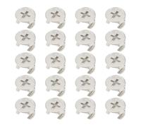 Create idea 20 Piezas de Tornillos de Leva para Muebles 110630 Tuercas de Seguridad de Leva Excéntricas 14,3 * 9,3 Mm Tornillos de Repuesto Compatible con IKEA Muebles Plateados
