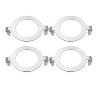 Create idea 4 adaptadores de montura para arpa de lámpara, color plateado, de 1.65 pulgadas, compatible con base roscada E27, adaptador de pantalla antideslizante, soporte de pantalla de metal