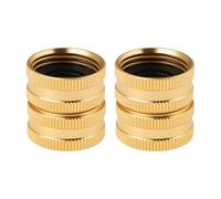 Create idea Adaptador de Manguera de Agua Hembra Doble de 3/4" GHT 28,22 X 28,22 Mm para Manguera de Jardín 2 Unidades