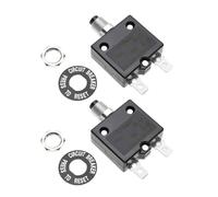 Create idea - Disyuntor térmico de reinicio manual (2 unidades, 15 A, protector de sobrecarga, térmico, interruptor de botón pulsador para alimentación eléctrica de transporte residencial