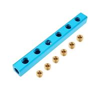 Create idea Divisor de bloque m¨²ltiple, rosca BSP de 1/4 pulgadas, 6 v¨ªas, 9 puertos, distribuidor de aire comprimido, acoplador divisor de manguera de aire