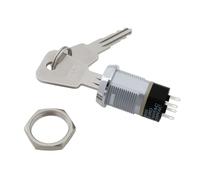 Create idea Interruptor Electrónico de Llave Doble de 4 Pines 2NO-2NC 2A/250V 4A/125V 19 Mm Apto para Varios Paneles Y Cajas de Control.
