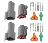 Create idea Kit de 2 Enchufes de Cable de Carga de 3 Pines para Cortacésped Compatible con Mammotion Yuka Luba
