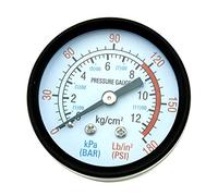 Create idea Medidor de presi¨®n de aire de rosca BSP de 1/4 pulgadas tipo dial macho roscado redondo compresor de aire calibre 0-180psi 0-12 bar