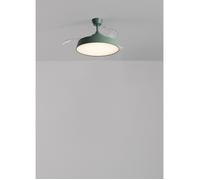 CREATE - Ventilador de techo 40 W silencioso Ø107 cm aspas retráctiles y lino con luz LED - M - con luz - WIND CLEAR CONTOUR Sage linen