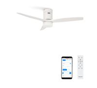 CREATE / WINDCALM NATURAL WOOD M/Ventilador de techo con luz blanco con Wifi y mando / 40W, Temporizador, Ø132 cm, 6 velocidades, 3 temperaturas de luz, función verano-invierno
