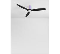 CREATE - Ventilador de techo 40W silencioso (Ø132 cm) 100% madera - Con luz LED - Color motor cuerda Blanco/Lavanda/Sage - Mando a distancia - WIND CALM CUSTOM WOVEN