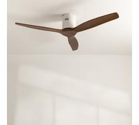 CREATE - Ventilador de Techo 40W Silencioso Ø132 cm - 6 velocidades, Función verano/invierno - Aspas ABS - Motor Blanco - WIND CALM