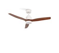 CREATE - Ventilador de techo 40W silencioso motor blanco aspas 100% madera oscura, varios tamaños - WIND STYLANCE