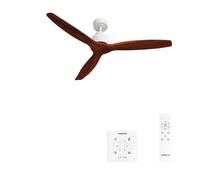 CREATE - Ventilador de techo 40W silencioso motor blanco aspas 100% madera oscura, varios tamaños - WIND STYLANCE