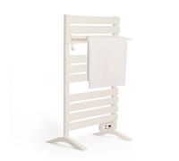 CREATE / Warm Towel 500W / Toallero eléctrico Blanco con Patas con Estante / 103x5x55 cm/para Suelo o Pared. Temporizador. Pantalla LCD. bajo Consumo