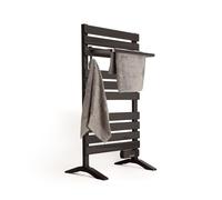 CREATE / Warm Towel 500W / Toallero eléctrico Negro con Patas con Estante / 103x5x55 cm/para Suelo o Pared. Temporizador. Pantalla LCD. bajo Consumo