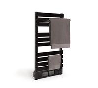 CREATE/WARMTOWEL PRO + ESTANTE/Toallero eléctrico con calefactor y WiFi con estante 3 barras y gancho negro / 101x13x55cm /1500W, 2 potencias, estancias hasta 12m², tecnología PTC