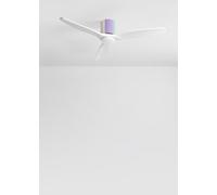 CREATE / WIND CALM CUSTOM WOVEN/Ventilador de techo con luz cuerda blanco, lavanda y sage aspas blanco con mando / 40W, Silencioso, función vernano-invierno, Ø132 cm, luz LED 3 temperaturas