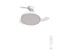CREATE / WIND CLEAR STUDIO S/Ventilador de techo con luz blanco con mando / 40W, Temporizador, Ø 91 cm, 6 velocidades, aspas retráctiles, 3 temperaturas de luz, función verano-invierno