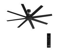 CREATE / WIND INDUSTRIAL XL/Ventilador de techo negro con mando / 40W, Silencioso, Ø165 cm, 6 velocidades, programable, función verano-invierno