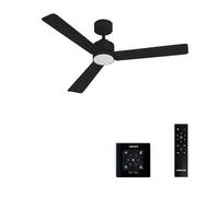 CREATE / WIND MODERN M/Ventilador de techo con luz negro con controlador de pared y mando / 40W, Luz LED 3 temperaturas, Ø132 cm, programable, 6 velocidades, función verano-invierno