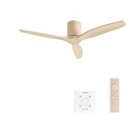 CREATE / WINDCALM M/Ventilador de techo ABS arena con controlador y mando / 40W, Temporizador Ø132 cm, 6 velocidades, función verano-invierno