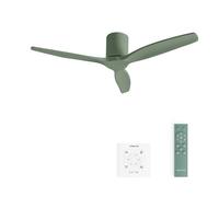 CREATE / WINDCALM M/Ventilador de techo ABS verde sage con controlador y mando / 40W, Temporizador Ø132 cm, 6 velocidades, función verano-invierno