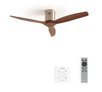 WIND CALM NATURAL WOOD - Ventilador De Techo 40W Silencioso 100% Madera Sin Luz