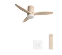 CREATE / WINDCALM S/Ventilador de techo ABS con luz arena con controlador y mando / 40W, Temporizador Ø112 cm, 6 velocidades, 3 temperaturas de luz, función verano-invierno
