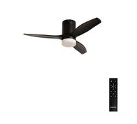 CREATE / WINDCALM S/Ventilador de techo ABS con luz negro con mando / 40W, Silencioso, Ø112 cm, 6 velocidades, 3 temperaturas de luz, temporizador, función verano-invierno