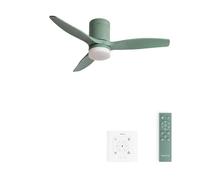 CREATE / WINDCALM S/Ventilador de techo ABS con luz verde sage con controlador y mando / 40W, Temporizador, Ø112 cm, 3 temperaturas de luz, función verano-invierno