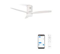 CREATE/WINDCALM/Ventilador de techo ABS con luz blanco con Wifi y mando / 40W, Silencioso, Ø132 cm, 6 velocidades, 3 temperaturas de luz, temporizador, función verano-invierno