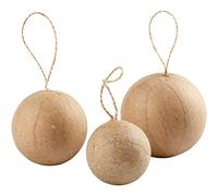 Creativ Company 510313 Ball christmas ornament Papel Beige 6pieza(s) adorno navideño - Adornos navideños (Ball christmas ornament, Papel, Beige, 6 pieza(s), Ampolla)