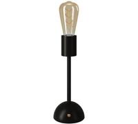 creative cables Cabless02 - Lámpara portátil recargable con bombilla de globo Edison dorada, con bombilla, color negro