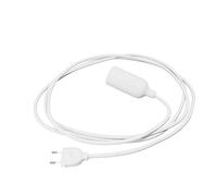 creative cables Snake Lámpara de silicona con interruptor y enchufe - Sin bombilla, Blanco