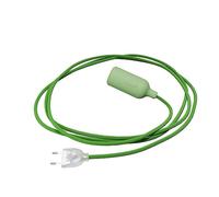 creative cables Snake Lámpara de silicona con interruptor y enchufe - Sin bombilla, Verde Prado