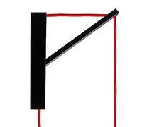creative cables Soporte para lámparas Pinocchio, Soporte de Pared de Madera orientable para lámparas Colgantes -Color negro, ideal para espacios reducidos