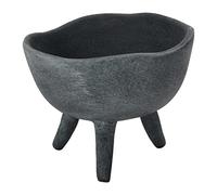 Creative Co-Op Maceta Bohemia con Patas de Terracota, Negro Mate