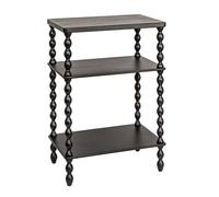 Creative Co-Op Mesa Rectangular de Madera con Patas de Bobina, Color Negro