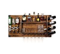 CREATIVE COOPER Estantería de Madera con dispensador de Bebidas, estación dispensadora de Alcohol para 3 Botellas, 120 x 60 x 14 cm, Vintage y rústico, Whisky, Ginebra, Licor, Regalo de Barman