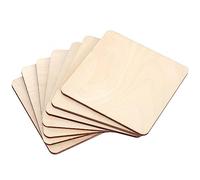 Creative Deco 10 x Posavasos Cuadrados de Madera para Decorar | 10 x 10 cm
