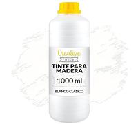 Creative Deco 1L Barniz Madera Interior Tinte al Agua | Color Blanco | 1L