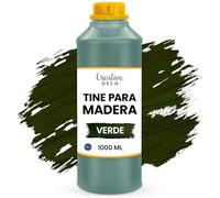 Creative Deco 1L Barniz Madera Interior Tinte al Agua | Color Verde | 1L