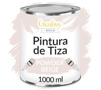 Creative DECO 1L Beige Polvo Pintura a la Tiza para Muebles sin Lijar Chalk Paint | Pintura Madera Mate y Lavable | Renovación, Decoración, Manualidades | Posible Efecto de Barrido y Gradiente