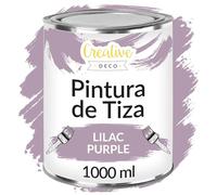 Creative DECO 1L Lila Púrpura Pintura a la Tiza para Muebles sin Lijar Chalk Paint | Pintura Madera Mate y Lavable | Renovación, Decoración, Manualidades | Posible Efecto de Barrido y Gradiente