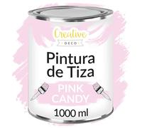 Creative DECO 1L Rosa Pintura a la Tiza para Muebles sin Lijar Chalk Paint | Pintura Madera Mate y Lavable | Renovación, Decoración, Manualidades | Posible Efecto de Barrido y Gradiente