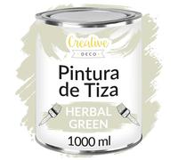Creative DECO 1L Verde Hierbas Pintura a la Tiza para Muebles sin Lijar Chalk Paint | Pintura Madera Mate y Lavable | Renovación, Decoración, Manualidades | Posible Efecto de Barrido y Gradiente