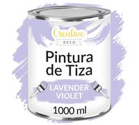 Creative DECO 1L Violeta Lavanda Pintura a la Tiza para Muebles sin Lijar Chalk Paint | Pintura Madera Mate y Lavable | Renovación, Decoración, Manualidades | Posible Efecto de Barrido y Gradiente