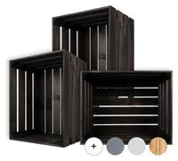 Creative Deco 3 cajas decorativas de madera natural, 50 x 40 x 30 cm