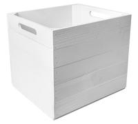 Creative Deco 4 x Caja de madera Kallax, 33 x 37 x 33 cm, blanco