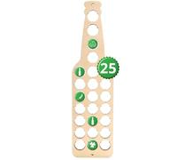 Creative Deco Botella de Contrachapado Soporte para 25 Chapas de Cerveza | Tamaño 12 x 44 x 0,5 cm | Colección de Chapas de Botellas Decoración de Pared de Madera | Regalo para los Amantes de Cerveza